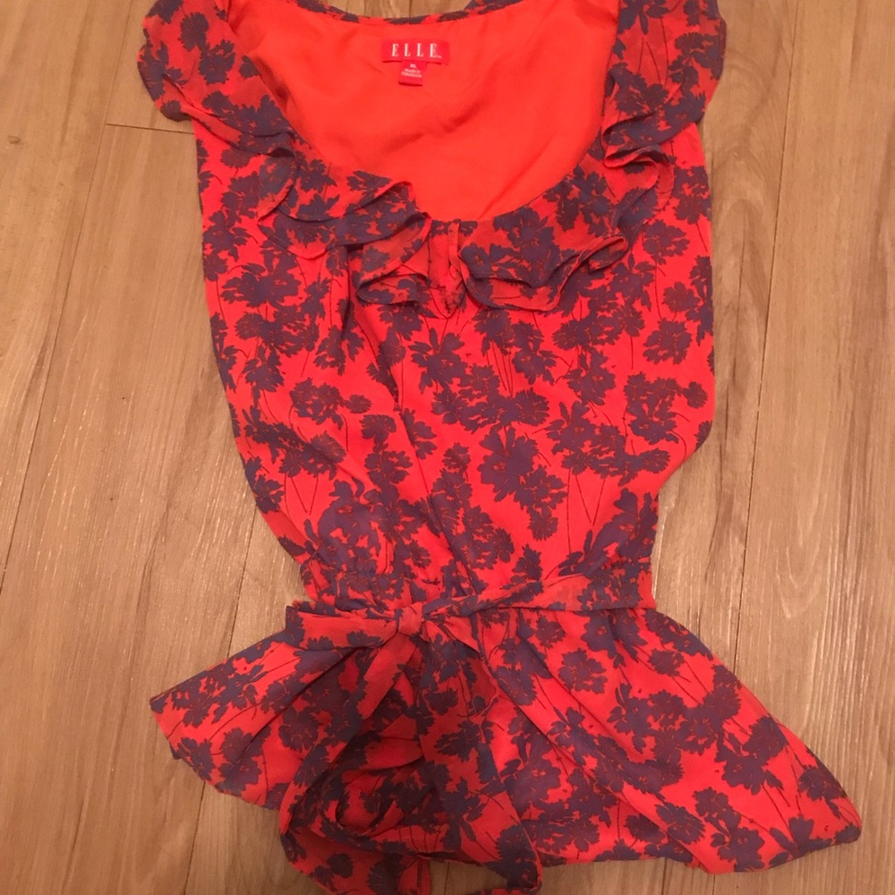 Ruffle Neck Top